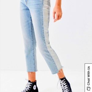 PACSUN JASON BLUE TWO-TONE MOM JEAN